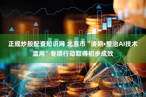 正规炒股配资知识网 北京市“清朗•整治AI技术滥用”专项行动取得初步成效